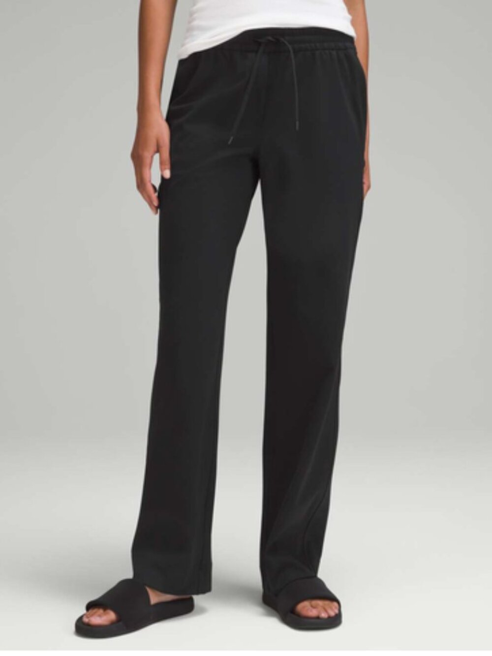 Lululemon Luxtreme Mid-Rise Straight-Leg Pant Black Size Large